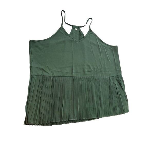 VCAY Ruffle Hem Rib-Knit Cami Top size 2XL - Picture 2 of 8